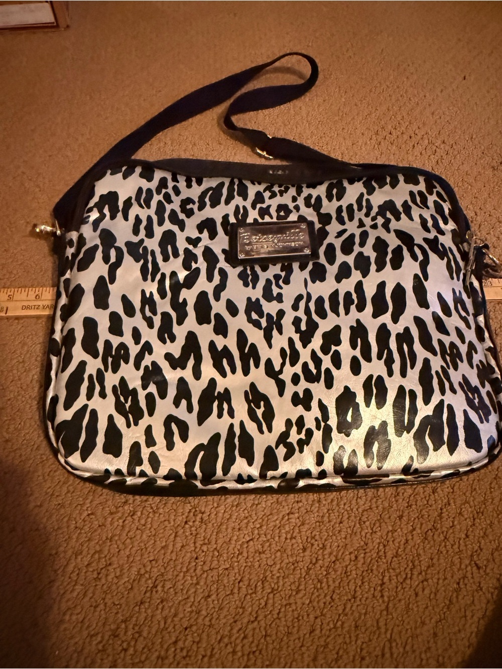 Betseyville by Betsey Johnson Leopard Print - Black & Cream  Lap Top Bag